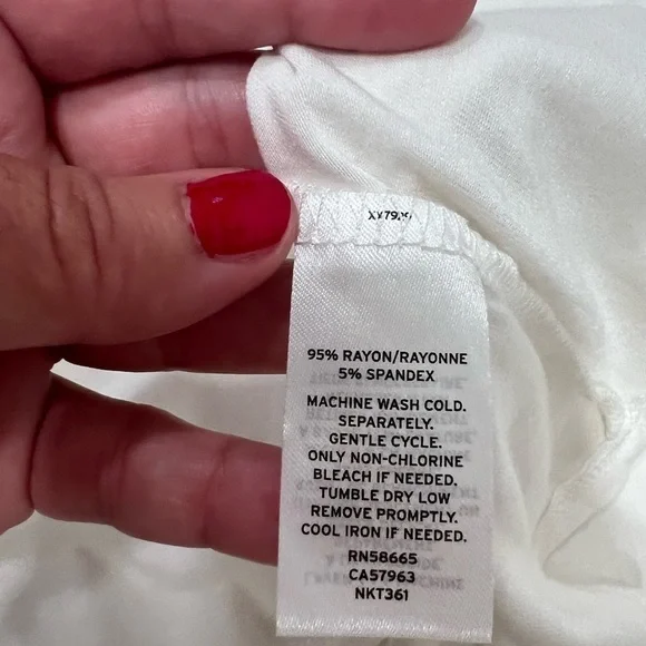 14th & Union Nordstrom white tank top with shoulder details size L - Picture 9 of 10